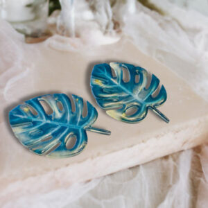 Monstera Leaf Resin Coaster Set, Barware Accent Gift, Housewarming Gift Idea, Home Decor
