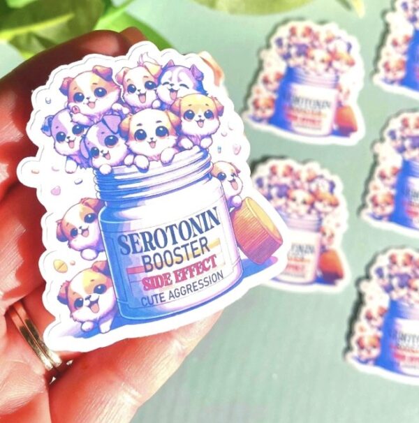 Dog Serotonin Booster Sticker