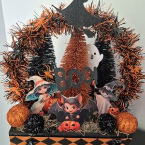 Light up Halloween Vignette
