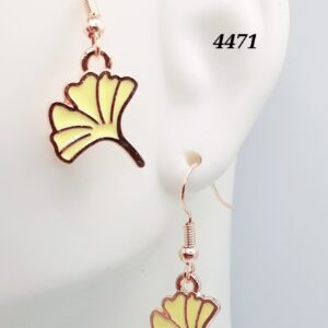 Small Yellow Gingko Leaf Earrings