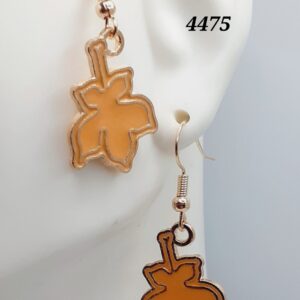 Orange Leaf Earrings
