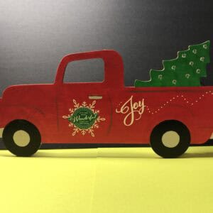 Red Christmas Truck with Lights