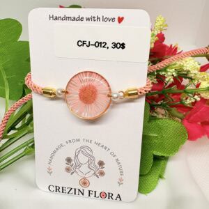 Pink conyza flower bracelet