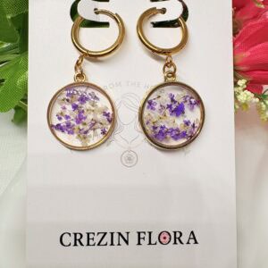 Purple bloom earry