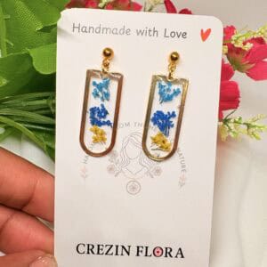 Real flowers earrings
