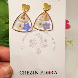 Forgot me not tri earrings