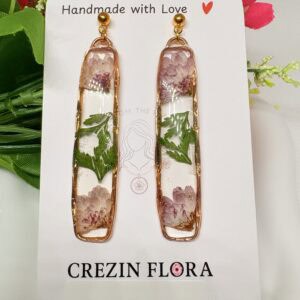 Half fern earrings