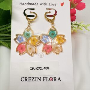 Star flower earrings