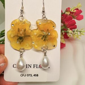 Real pensie earrings