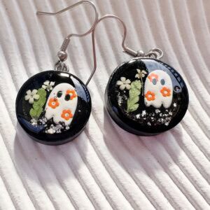 Orange ghosti earrings