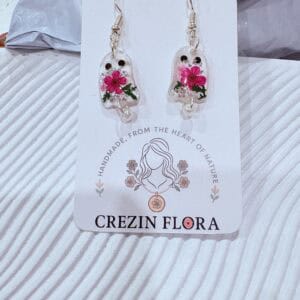 Mini ghost floral hoops