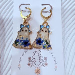 Blue ghost earrings