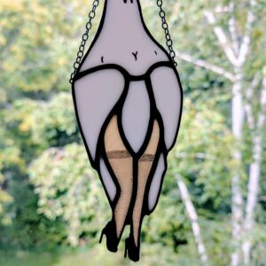 Stained Glass Pinup Girl Ghost