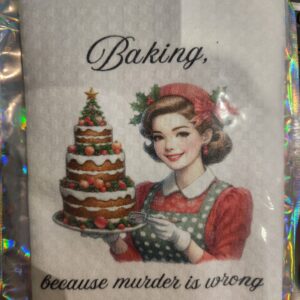 Tea Towel - Retro HW  Christmas "Baking..."
