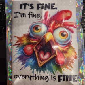 Tea Towel Rooster "It's Fine"