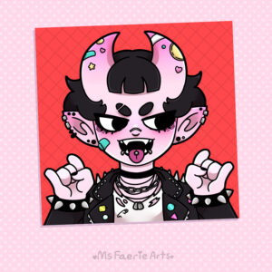 Punk Demon - Mini Print