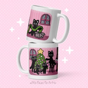 Black Cat Christmas - Family Mug