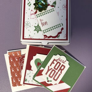 Christmas Mini 3"x3" Cards Set in Box (3 cards)