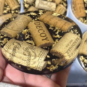 Wine Cork Resin Coaster
