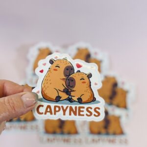 Capybara Vinyl Sticker, Cute Animal Die-cut for Laptop, Water bottle, Planner-Gift for Animal Lovers