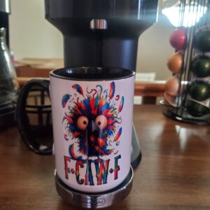 F.CAW.F mug fluff Black Handle