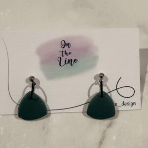 Stud Drop- Deep Green