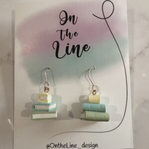 Book Stack- Sage, Blue and Butter Yellow Hooks