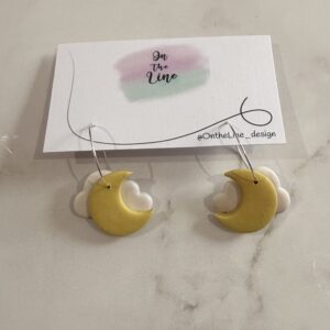 Moon and Cloud Sliver Hoops