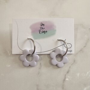 Flower Charms- Hoops Lavender