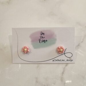 Flower Studs- Light Pink