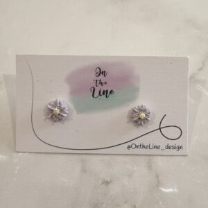 Flower Studs- Lavender