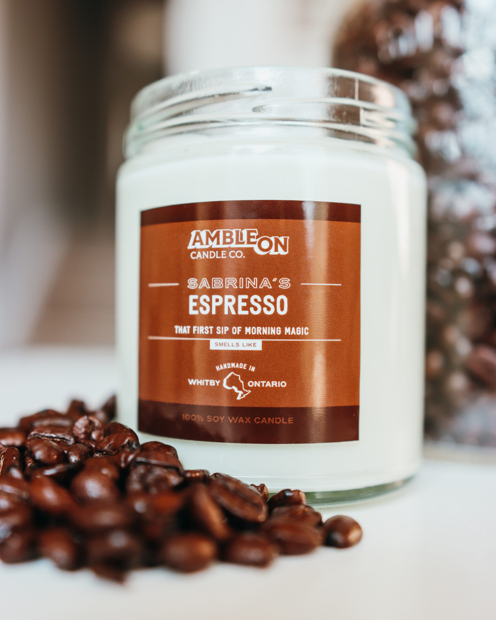 Espresso Scented Candle - 100% Soy Wax - 4oz