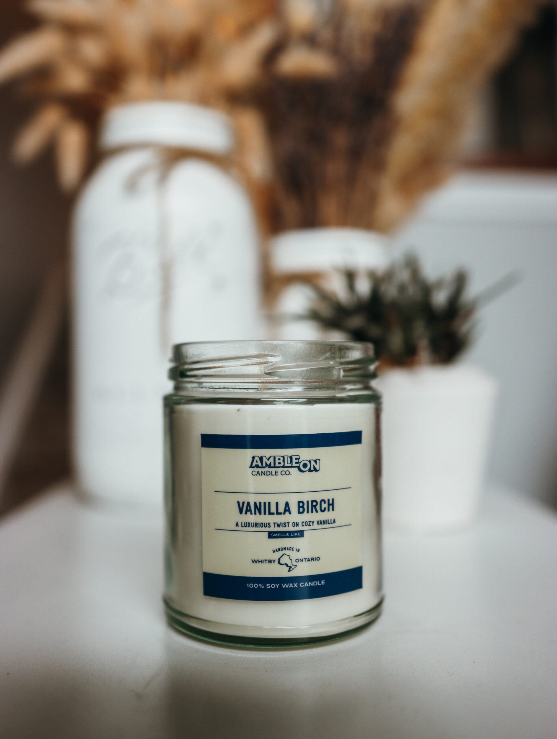 Vanilla Birch Scented Candle - 100% Soy Wax - 9oz
