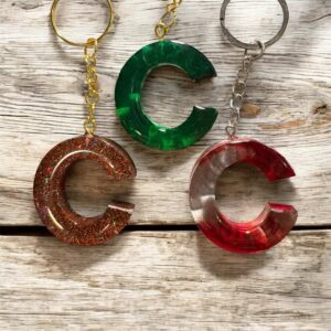 Resin Letter Keychain C