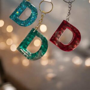 Resin Letter Keychain D