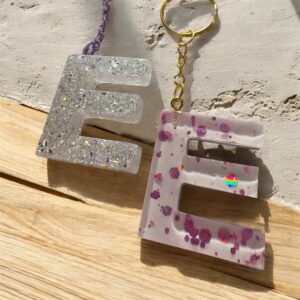 Resin Letter Keychain E