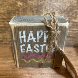 SM shelf sitter - Happy Easter - GREY WASH BG - 3.5" x 3.5"