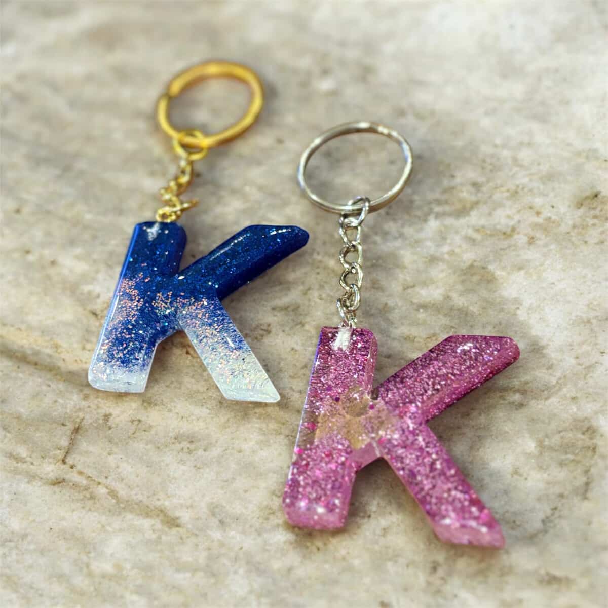 Resin Letter Keychain K