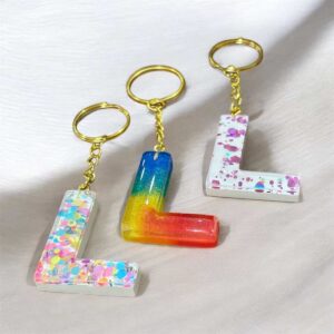 Resin Letter Keychain L