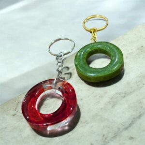 Resin Letter Keychain O