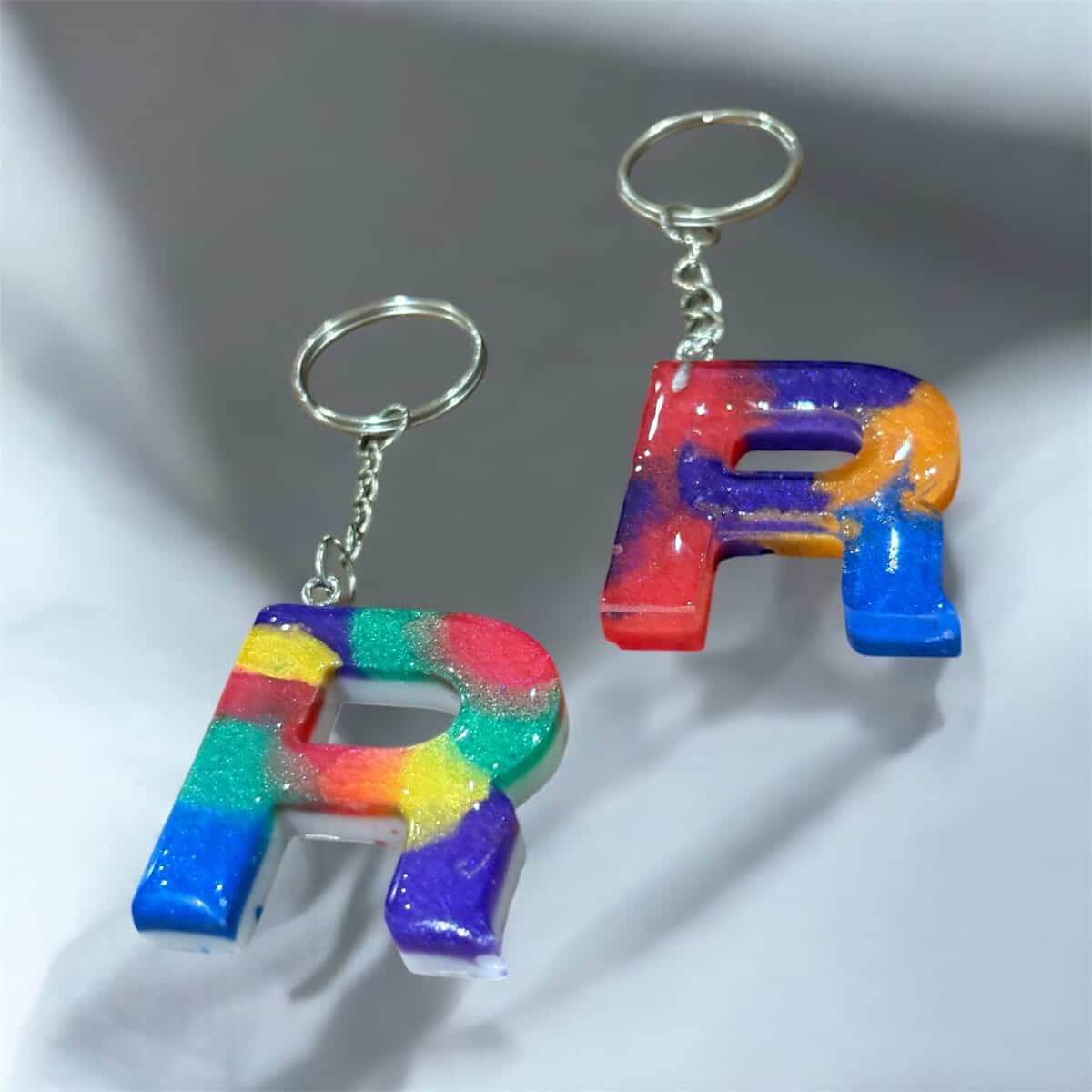 Resin Letter Keychain R