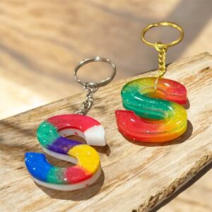 Resin Letter Keychain S
