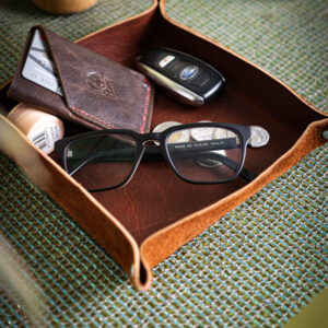 Leather, Tray,