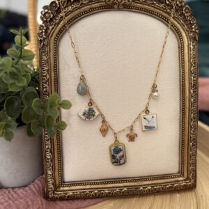 Coastal themed charm necklace