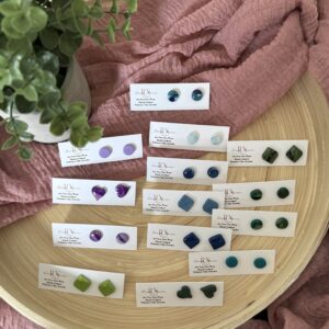 Assorted stud earrings