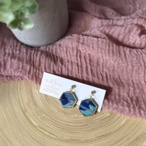 Blue and gold mini dangles