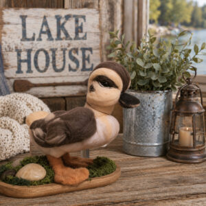 needle felted duckling