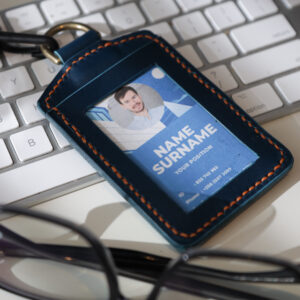 Leather ID Card lanyard