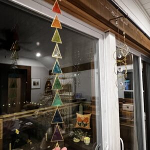 Triangle Rainbow Stained Glass Chain