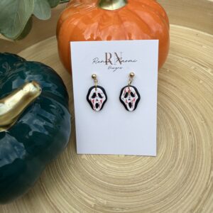 Scream Mask dangle earring